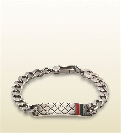 gucci men's bracelet|luxury silver bracelets for men.